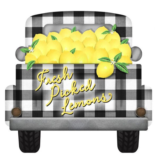 12"L x 11.5"H Fresh Picked Lemons Truck Yellow/Black/White AP7140