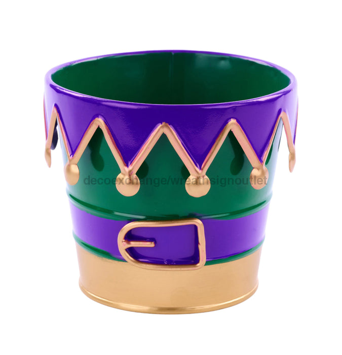 5’’Dia X 4.5’’H Mardi Gras Pot Xc0179 Container