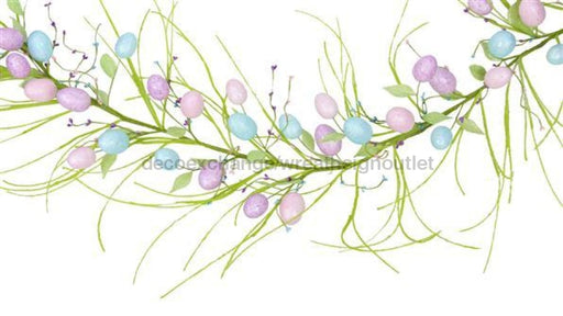 5'L Egg/Grass/Pip Garland Lime/Pastel Multi HE7220 - DecoExchange
