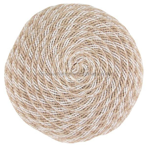 6.75Dia Jute Flex Tubing Flower Center Natural/Cream Fj5182W1 Attachment