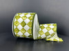 Canvas/Moss Tipsy Watercolor Checks, 2.5"X10Y 61616-40-08