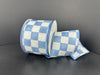 Ivory Linen/Dusty Blue Watercolor Checks, 2.5"X10Y 61622-40-05