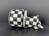 Ivory Linen/Black Watercolor Checks, 2.5"X10Y 61622-40-21