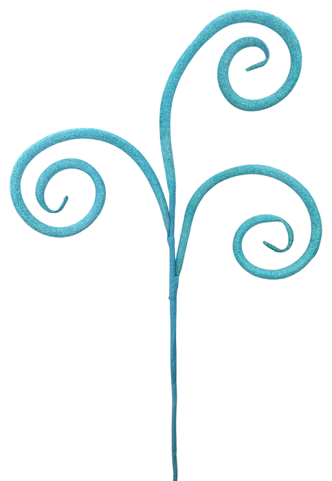 Glitter Tube Curly Pick X 3  H18  63882LTBL - DecoExchange®