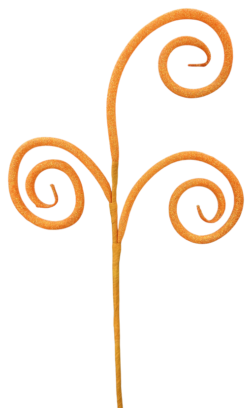 Glitter Tube Curly Pick X 3  H18  63882OR - DecoExchange®