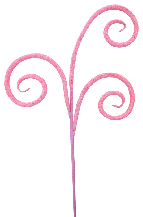 Glitter Tube Curly Pick X 3  H18  63882PK - DecoExchange®