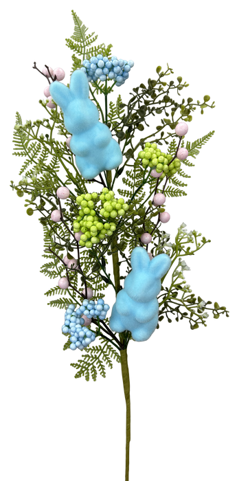 Flocked Bunny Filler Spray H28  63998BL - DecoExchange®