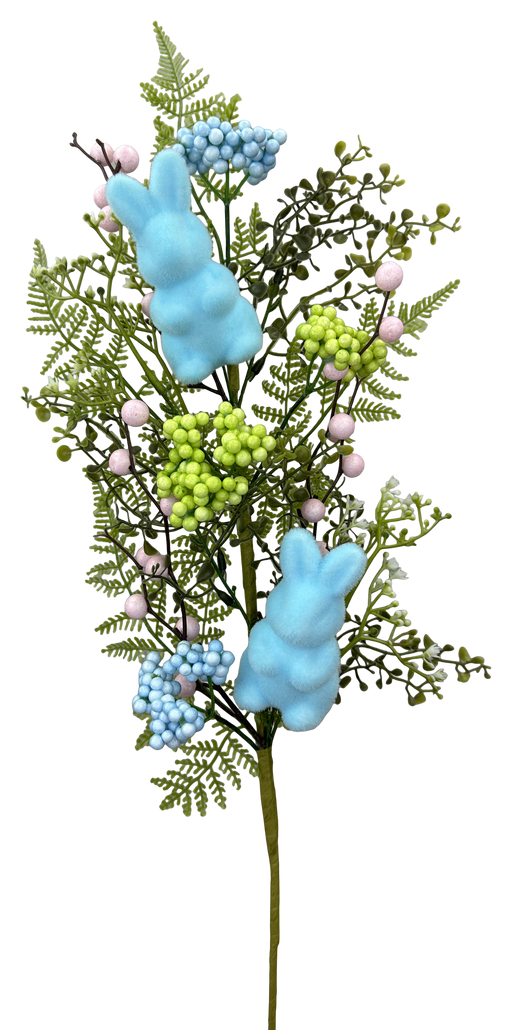 Flocked Bunny Filler Spray H28  63998BL - DecoExchange®