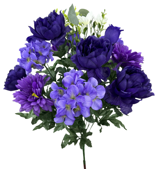 Peony Hydr Rose Bud Bush - 18 Stems - 22" 64015PU - DecoExchange®