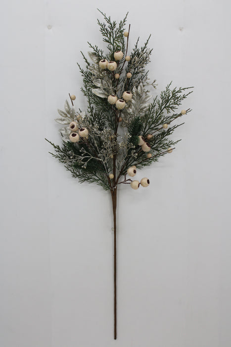 34" Mixed Pine Berry Spray