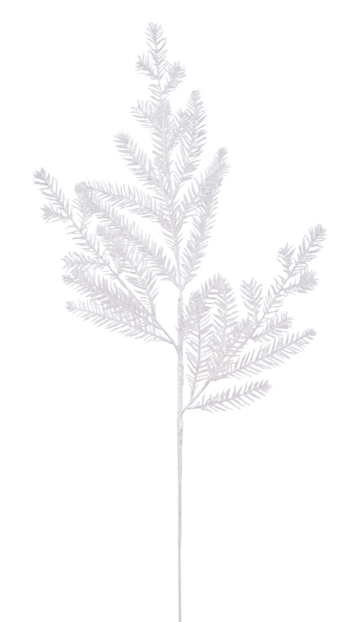 28"L Pearl Thin Pine Spray White XX246127 - DecoExchange®