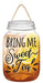 10"H x 6"L Bring Me Sweet Tea Sign White/Rust/Yellow AP7190