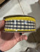 1” x 10yds gingham check yellow back, black white - DecoExchange®