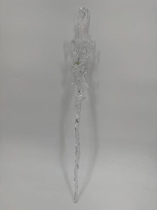 19" Glitteracrylic Dripping Icicle Ornament" MTX57112-CLFR - DecoExchange®