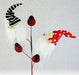 28"L FABRIC/STYRO Ladybug Gnome Spray Red/Black/White MN0189