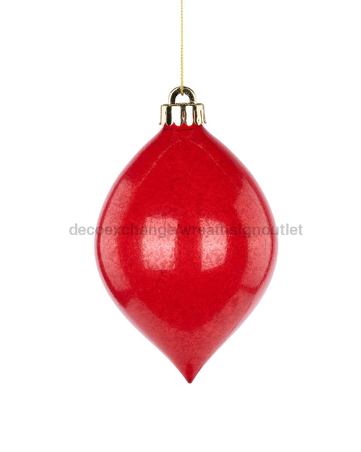 6’’H X 4’’Dia Teardrop Ornament Speckle Red Xh963724 New Upload081524 Allattachments