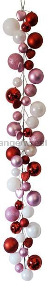 6'L Effortless Valentine Orn Garland Red/White/Icy Pink HV4141AW - DecoExchange