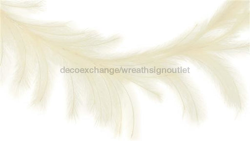 6'L Fabric Grass Plume Garland Cream FG601737 - DecoExchange