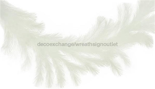 6'L Fabric Grass Plume Garland Ivory FG601734 - DecoExchange
