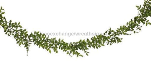6'L Plastic Leaf Garland Matte Green FR650542 - DecoExchange