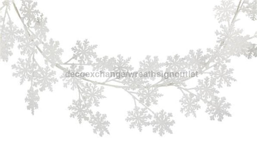 6'L Snowflake Garland White XX9119 - DecoExchange