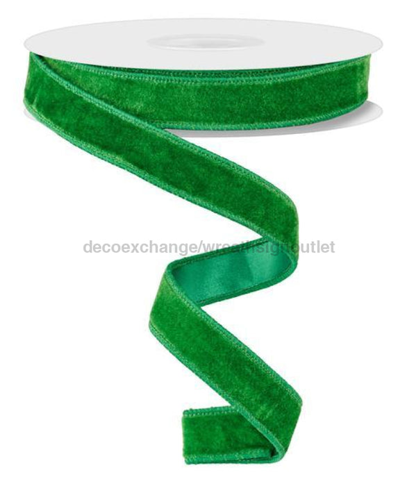 7/8’X10Yd Deluxe Velvet/Satin Backing Emerald Green Rge765806 Ribbon