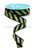 7/8’’X10Yd Diagonal Glitter Stripe Lime/Black RGF794233 Ribbon
