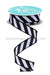 7/8’’X10Yd Diagonal Glitter Stripe White/Black RGF794227 Ribbon