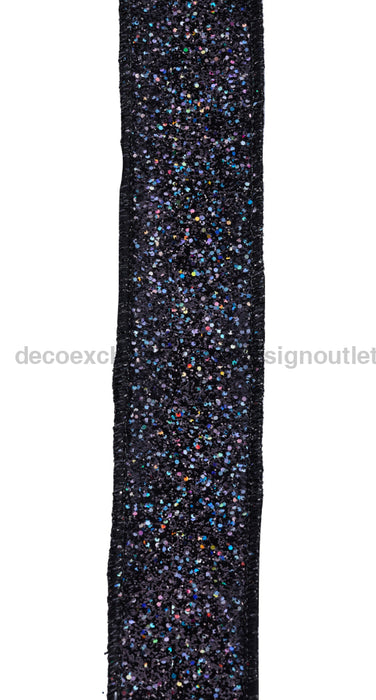 7/8’’X10Yd Laser Glitter Black RGF753202 Ribbon