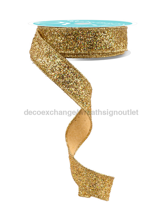 7/8’’X10Yd Laser Glitter Gold Rgf753208 Ribbon