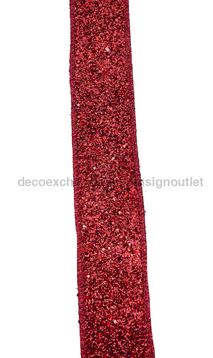 7/8’’X10Yd Laser Glitter Red RGF753224 Ribbon