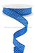 7/8X10Yd Raised Swiss Dots On Royal Blue/White Rg0765125 Ribbon