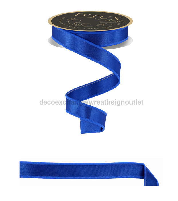 7/8’’X10Yd Satin Fused Royal Blue Lx400425 Ribbon