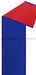 7/8"X10Yd Satin Fused Royal Blue/Red LX4000C9 - DecoExchange