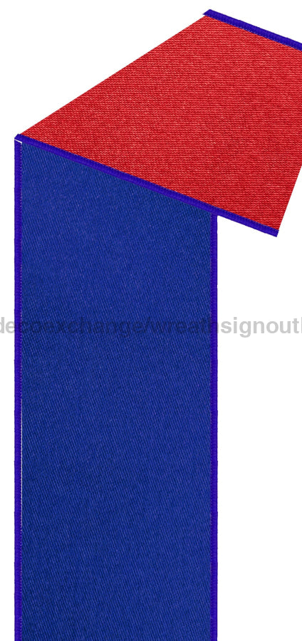 7/8"X10Yd Satin Fused Royal Blue/Red LX4000C9 - DecoExchange