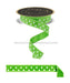 7/8’’X10Yd Small Polka Dot/Fused Fresh Green/White Lx3029Lt Ribbon