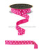 7/8’’X10Yd Small Polka Dot/Fused Hot Pink/White Lx302911 Ribbon