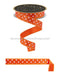 7/8’’X10Yd Small Polka Dot/Fused Orange/White LX302920 Ribbon