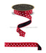 7/8’’X10Yd Small Polka Dot/Fused Red/White/Black Lx3041Ma Ribbon