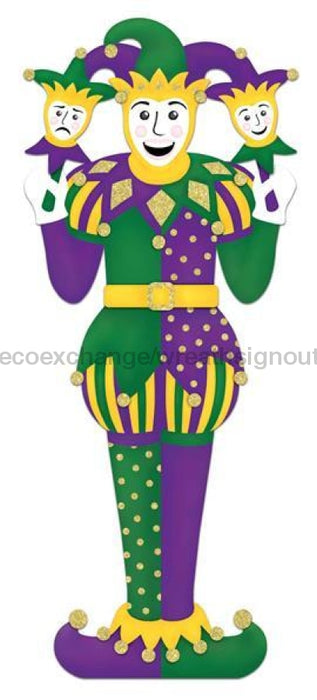 70 Plywood Jester Mardi Gras Hg1158 Base