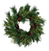 24"DIA PINE/JUNIPER/BERRY/CONE Wreath Multi Green/Brown XX9926
