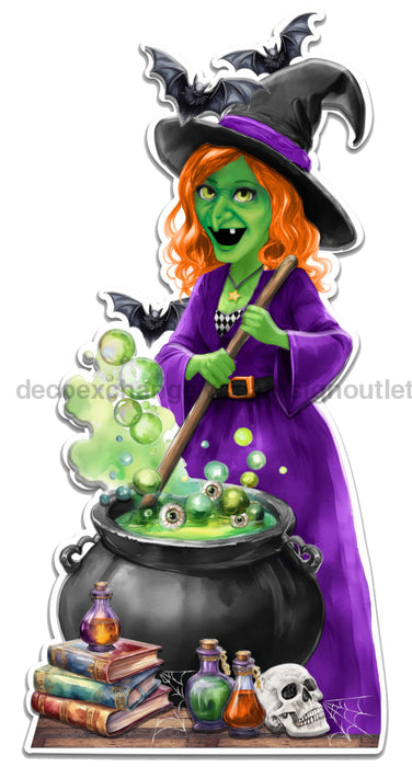 70’’H X 34’’L Witch/Cauldron Porch Sign Purple/Black/Green/Orange HH762270 base