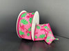 Dark Pink Satin Dark Mint Holly Ribbon 71617-09-44