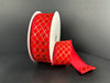 Red-Dark Red-Gold Velvet Diamond Harlequin Ribbon 71664-09-12