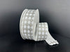 White-Grey-Silver Velvet Diamond Harlequin Ribbon 71664-09-51