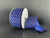 Black-Blue-Silver Velvet Diamond Harlequin Ribbon 71664-40-27