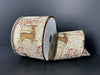 Wood Grain Linen Damask Deer Ribbon 71694-40-10