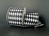 White Satin/Black Glitter Tiny Harlequin, 2.5"X10Y 72601-40-01