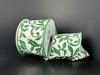 Ivory Dupioni Sage Green Vine Swirls Ribbon 72616-40-52