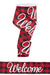 2.5"X10YD Welcome on Woven Check White/Black/Red RGF1007